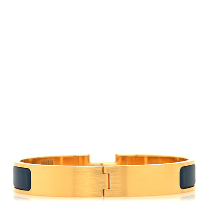 Hermes Matte Enamel Narrow Clic Clac H Bracelet T6 Bleu Biarritz 3 of 6