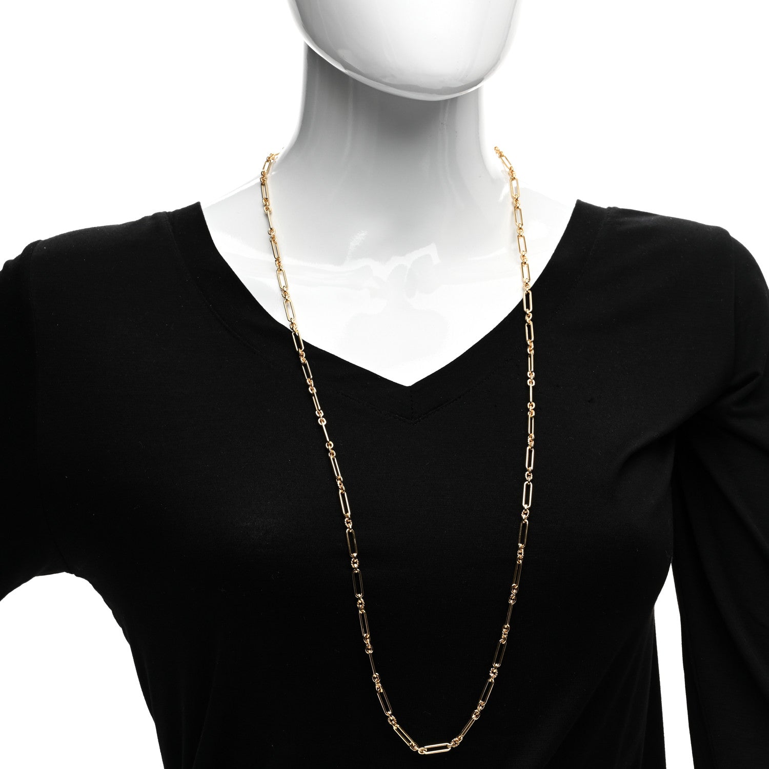 David Yurman 18K Yellow Gold Diamond Lexington Long Chain Necklace 35.5" 2 of 5