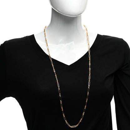 David Yurman 18K Yellow Gold Diamond Lexington Long Chain Necklace 35.5" 2 of 5