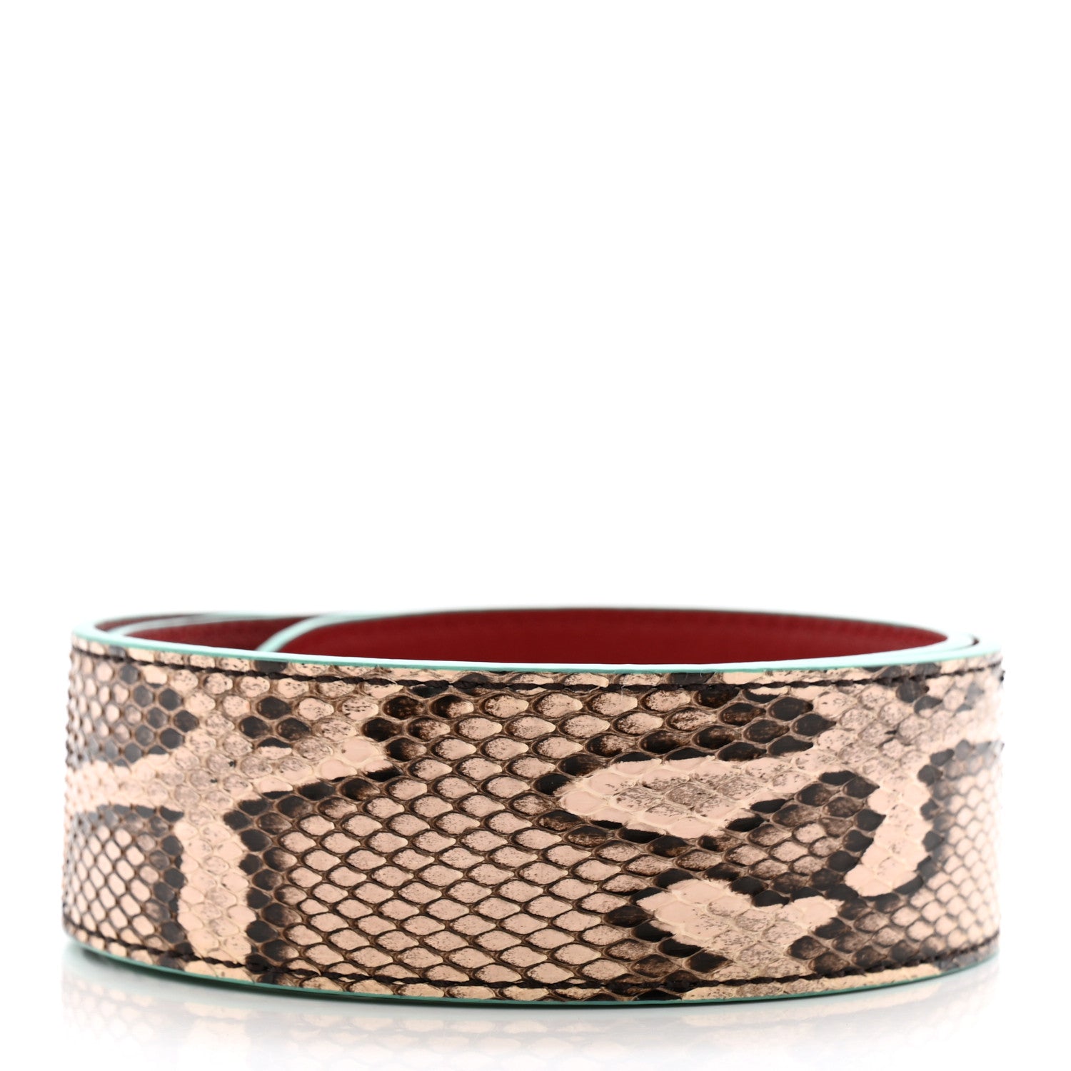 Fendi Shiny Snakeskin Vitello Dolce Strap You Cipria Ribes 2 of 4