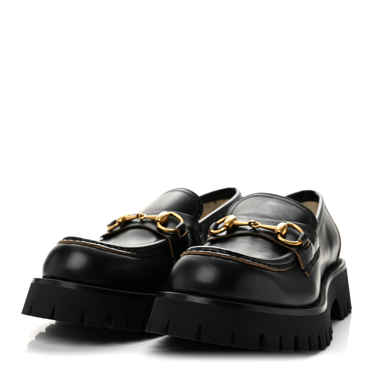 Cordovan Lux Womens Harald Horsebit 25mm Platform Loafers 37.5 Black