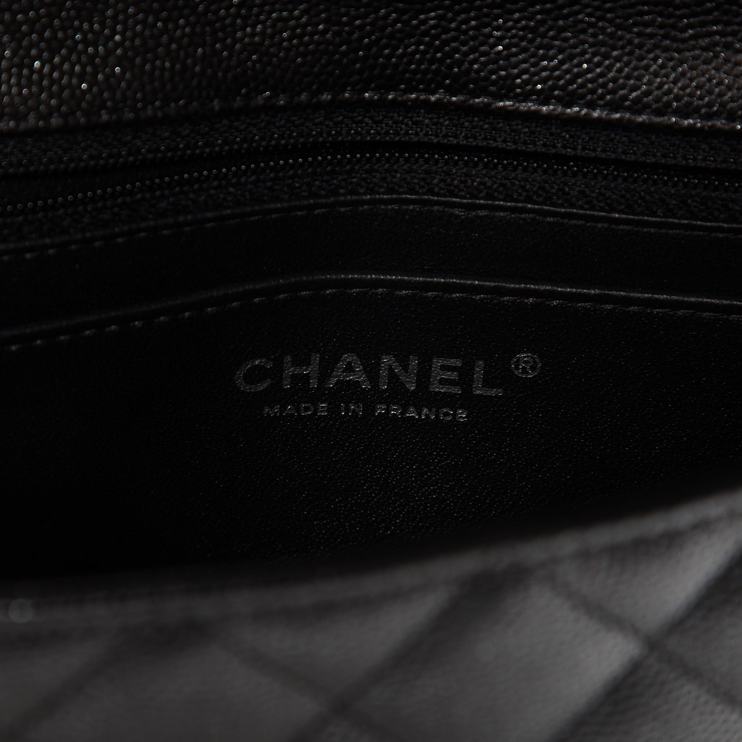 Caviar Quilted Mini Rectangular Flap Black
