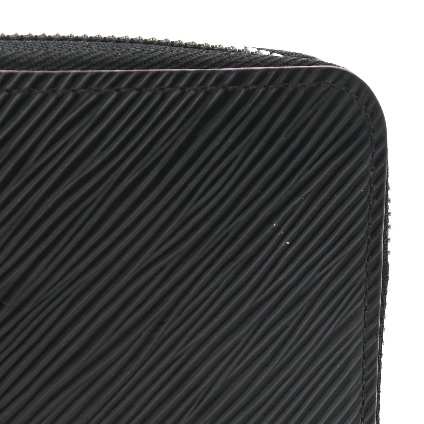 Epi Zippy Wallet Black Hot Pink