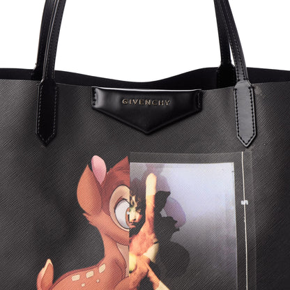 Givenchy Textured Coated Canvas Bambi Print Large Antigona Tote Black 7 of 11