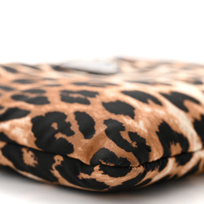 Prada Tessuto Soft Nylon Leopard Print Crossbody Avorio 9 of 10