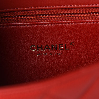 Chanel Caviar Quilted Small CC Filigree Flap Red 5 of 9