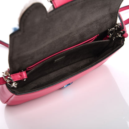 Fendi Shiny Nappa Rabbit Fur Crystal Flowerland Micro Buggie Baguette Fuxia Curacao Multicolor 5 of 8