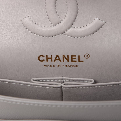 Chanel Caviar Quilted Small Double Flap Grey 8 of 11