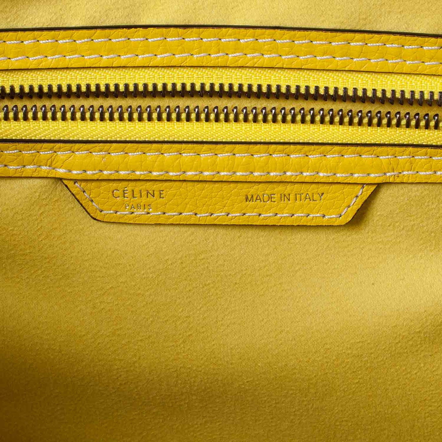 Drummed Calfskin Mini Luggage Citron