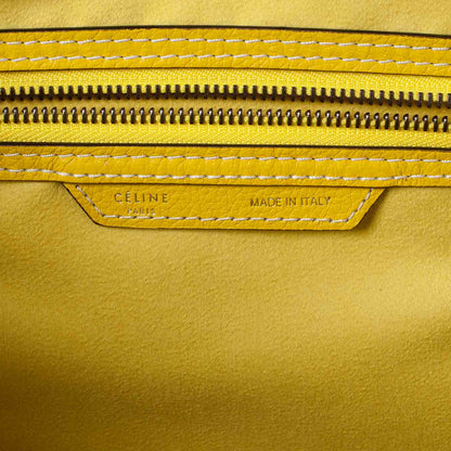 Celine Drummed Calfskin Mini Luggage Citron 7 of 10