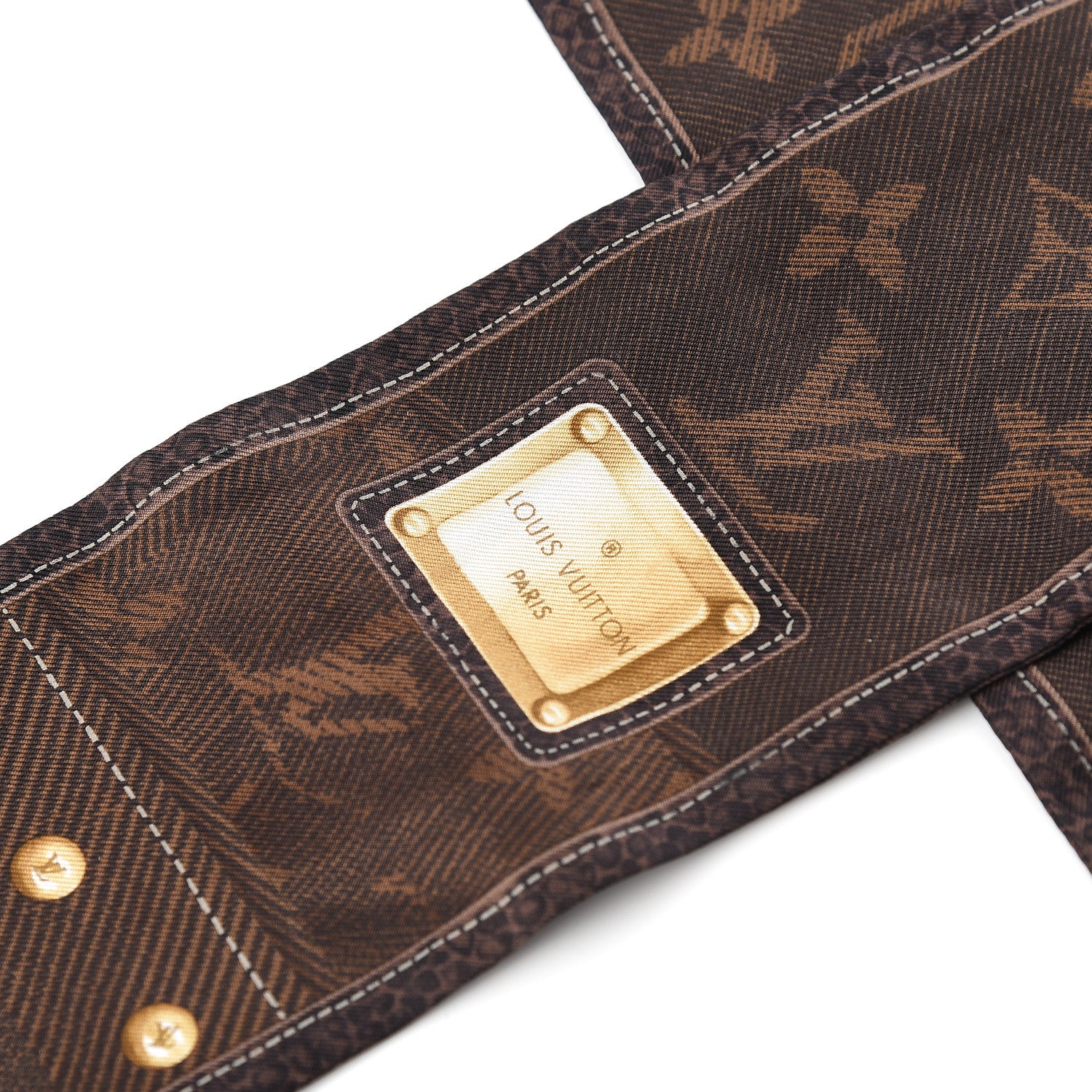 Louis Vuitton Silk Monogram New Denim Bandeau Ebene 2 of 3