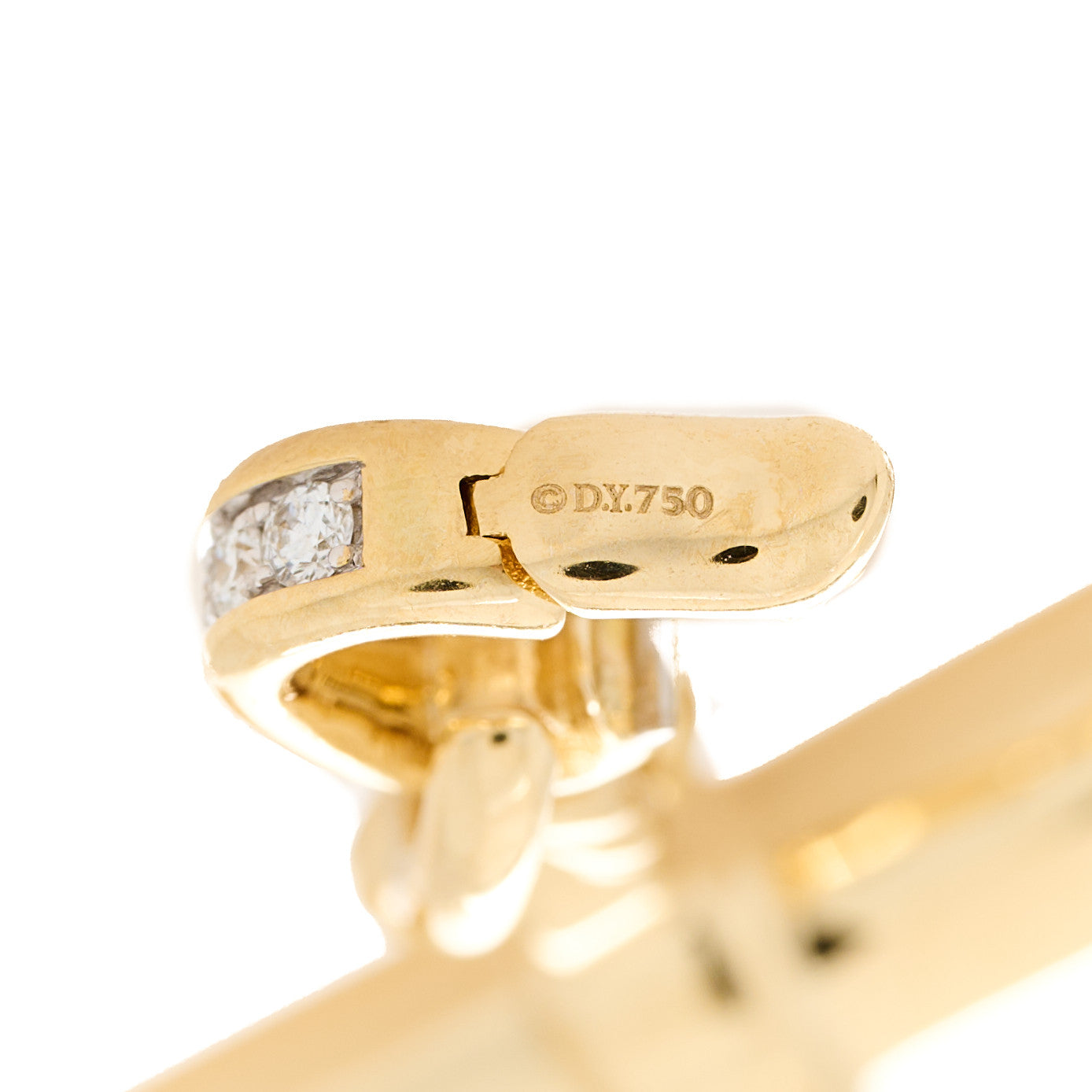 18K Yellow Gold Diamond Lexington Barrel Pendant