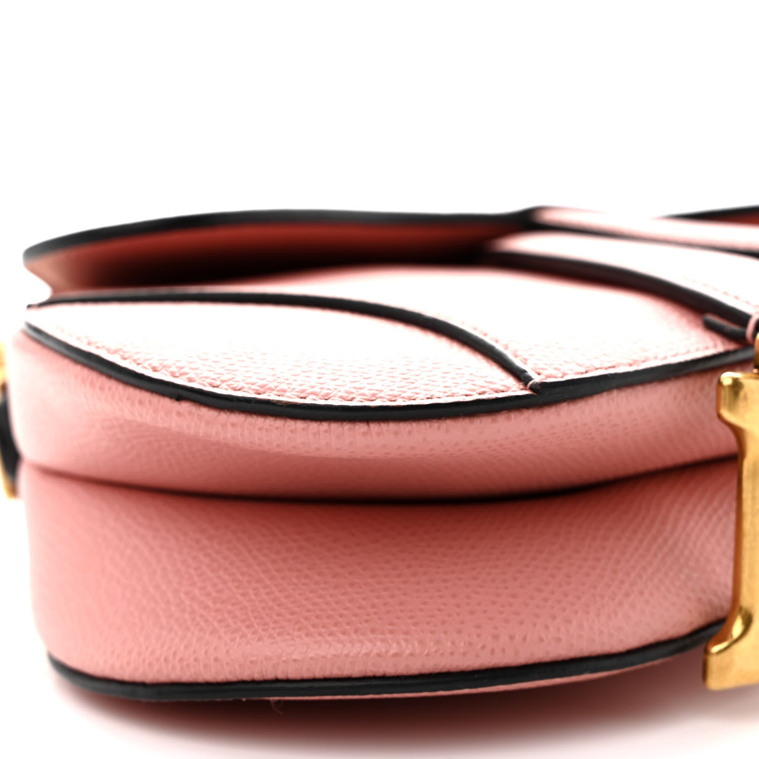 Christian Dior Grained Calfskin Mini Saddle Bag Pink 9 of 10