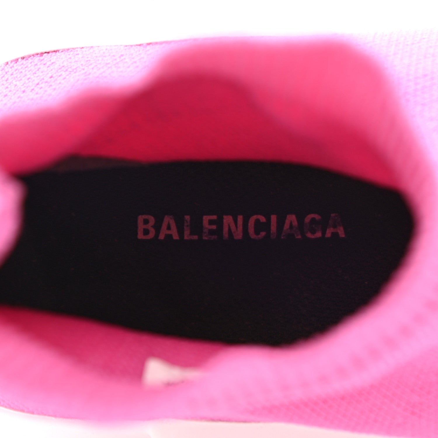 Balenciaga Neoprene Knit Tri-Color Sole Womens Speed Sneakers 37 Pink White Black 6 of 9