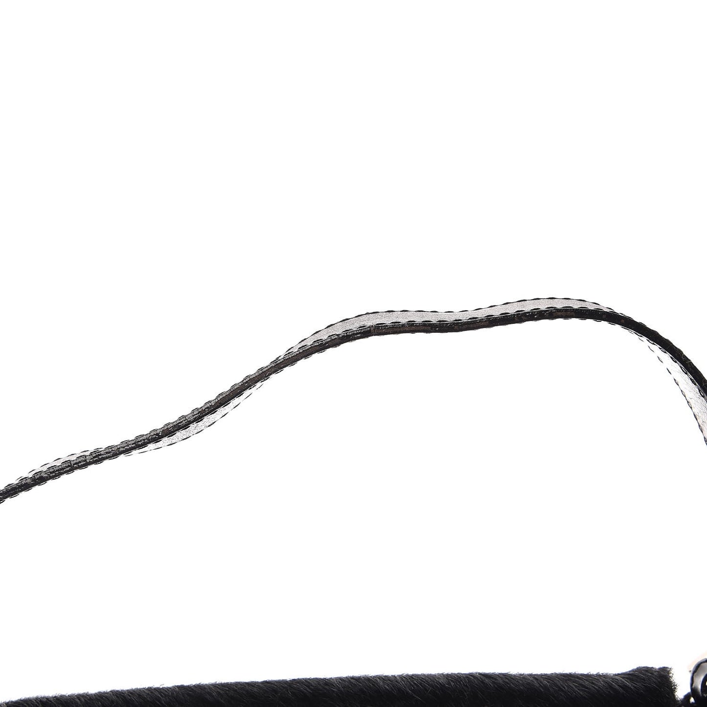 Calf Hair Baguette Black