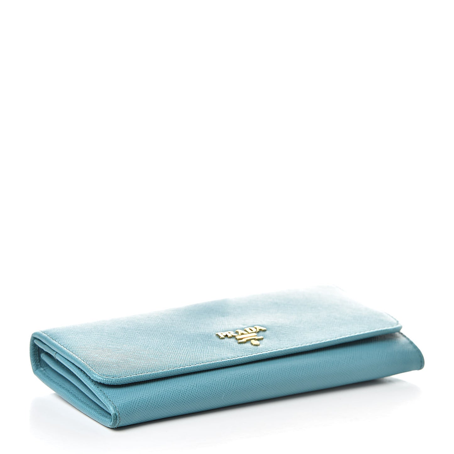 Saffiano Metal Continental Flap Wallet Turchese