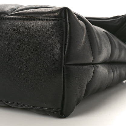Saint Laurent Lambskin Quilted Monogram Monochrome Medium Loulou Puffer Chain Satchel Black 8 of 8