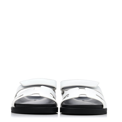 Hermes Calfskin Womens Chypre Sandals 36 White 2 of 4