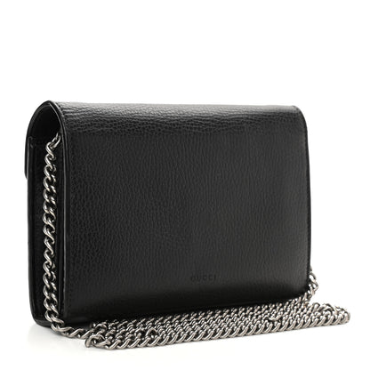 Gucci Calfskin Mini Dionysus Chain Wallet Black 3 of 13