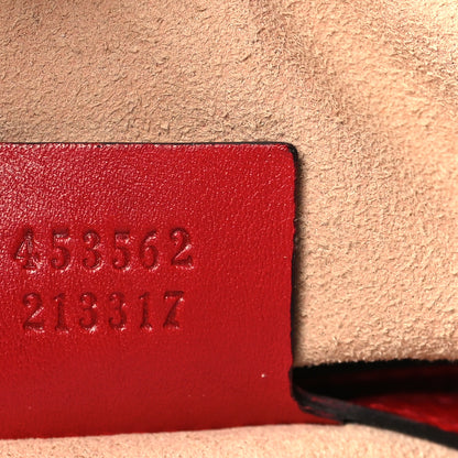 Gucci Apollo Calfskin GG Dadini Embroidered Chain Hobo Hibiscus Red 7 of 9