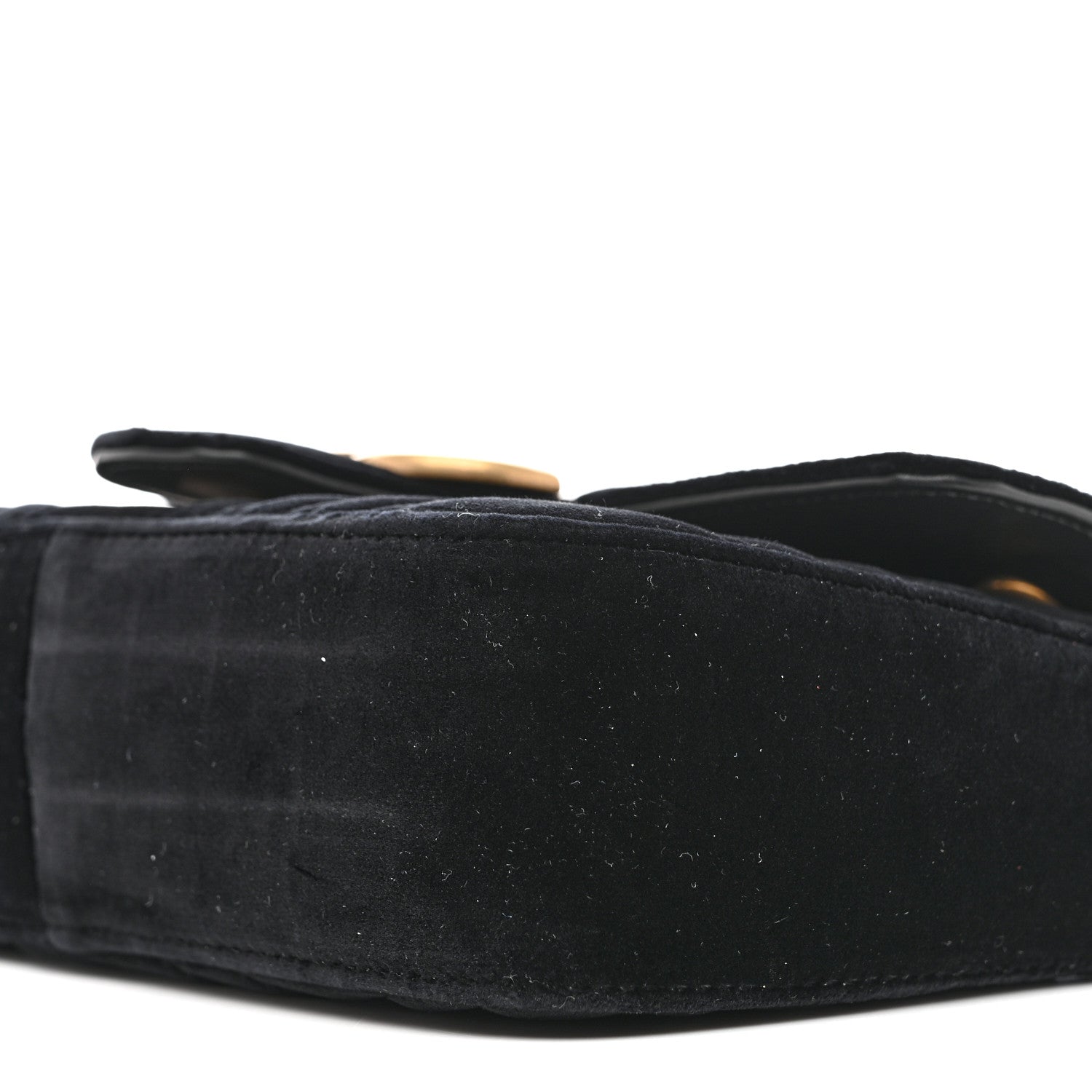 Gucci Velvet Matelasse Mini GG Marmont Shoulder Bag Black 10 of 10