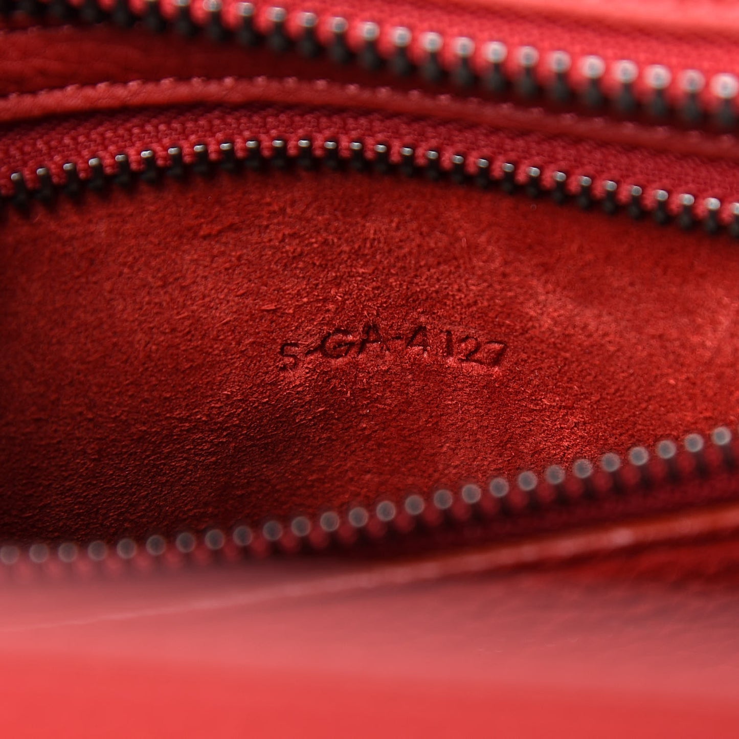 Drummed Calfskin Micro Luggage Red