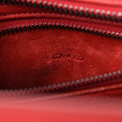 Celine Drummed Calfskin Micro Luggage Red 7 of 10