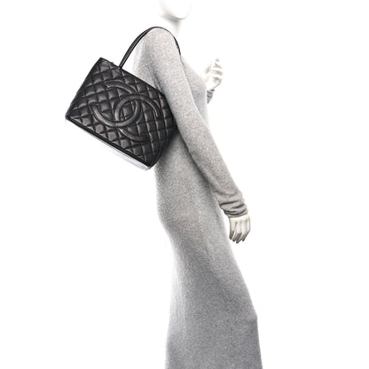 Chanel Caviar Quilted Medallion Tote Black 3 of 10