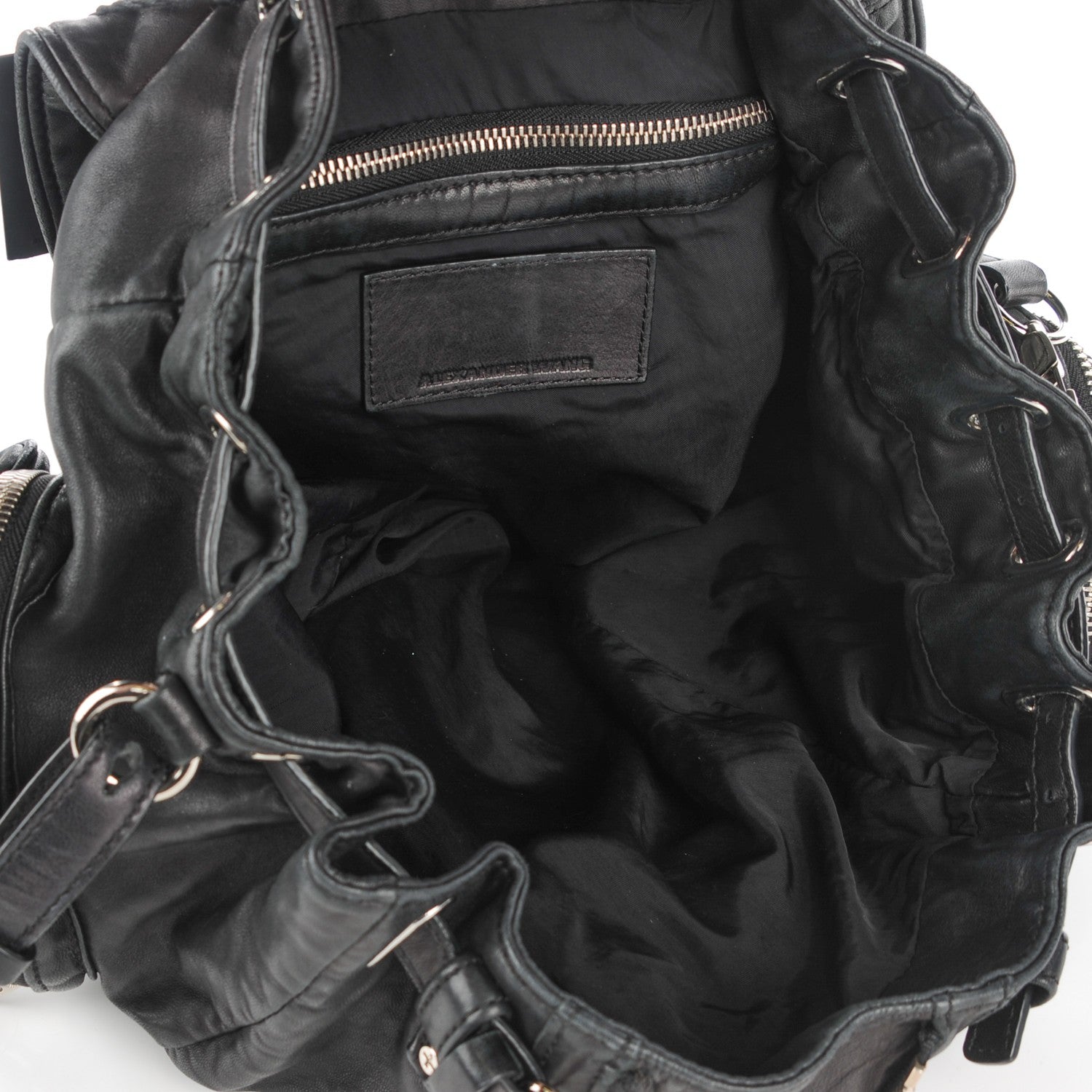 Alexander Wang Lambskin Marti Backpack Washed Black Rhodium Hardware 5 of 9