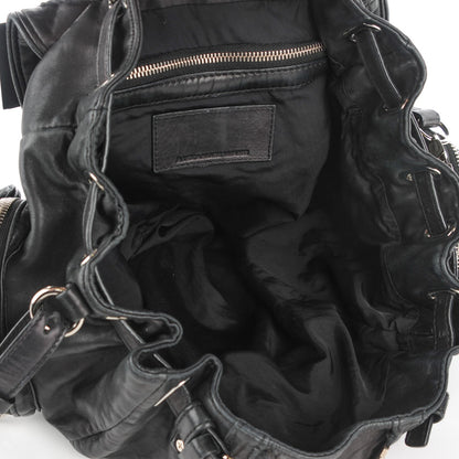 Alexander Wang Lambskin Marti Backpack Washed Black Rhodium Hardware 5 of 9