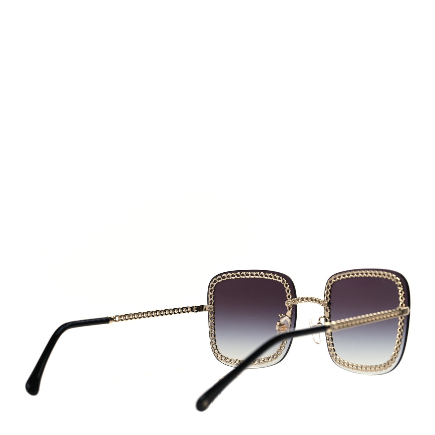 Chanel Chain Square Sunglasses 4244 Black 3 of 7