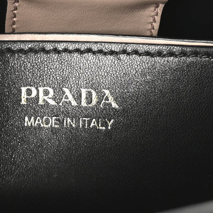 Prada Saffiano Cuir Medium Panier Bucket Bag Cipria Black 5 of 8