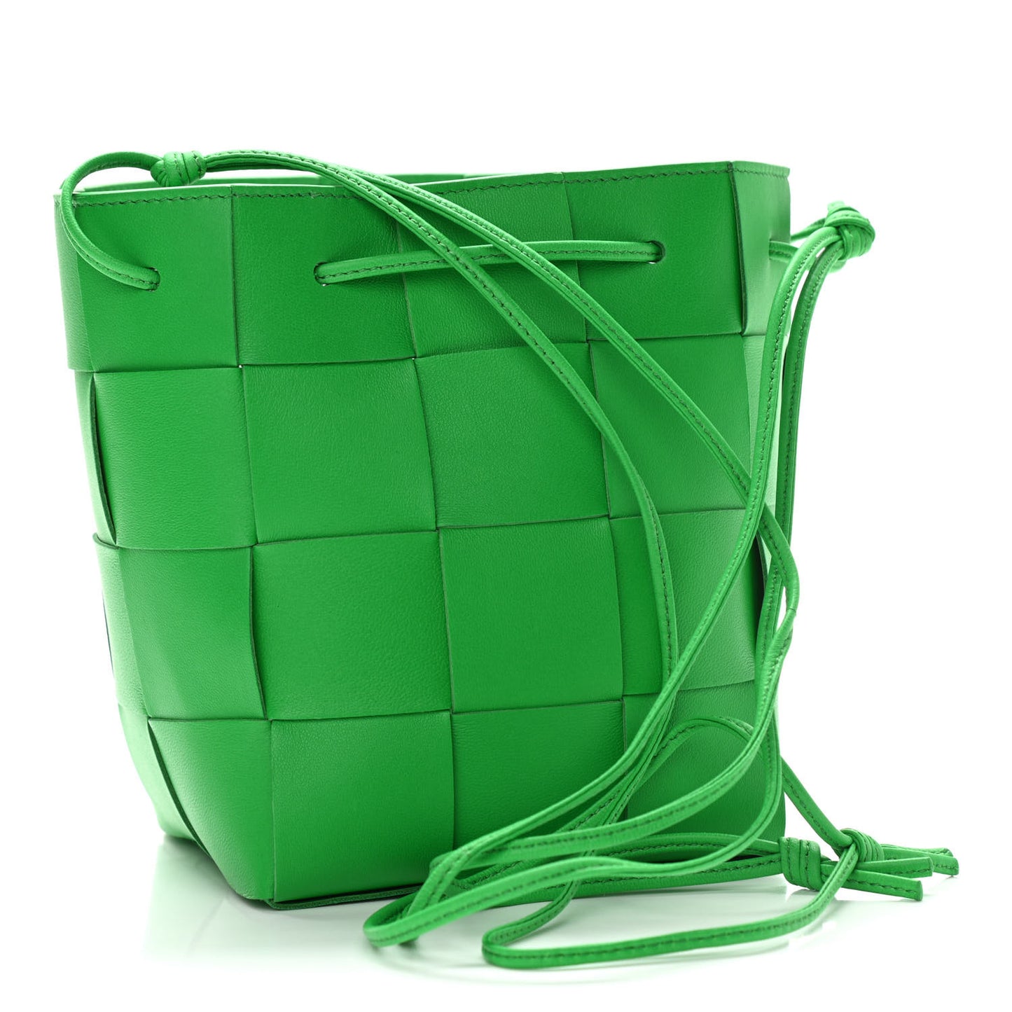 Nappa Maxi Intrecciato Cassette Bucket Bag Parakeet