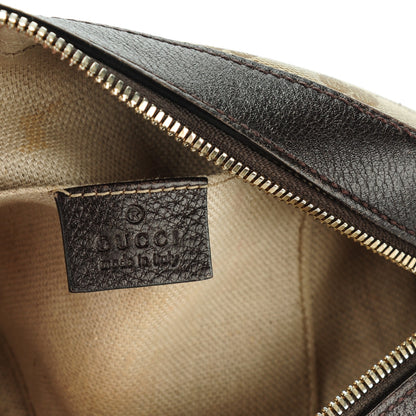 Gucci GG Supreme Monogram Web Small Webby Bee Shoulder Bag Dark Brown 6 of 7