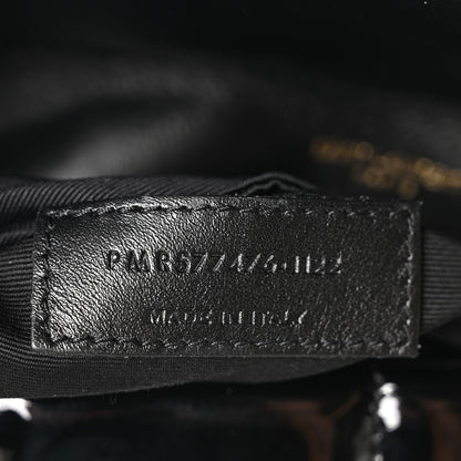 Saint Laurent Patent Quilted Small Loulou Puffer Monogram Chain Satchel Black 6 of 9