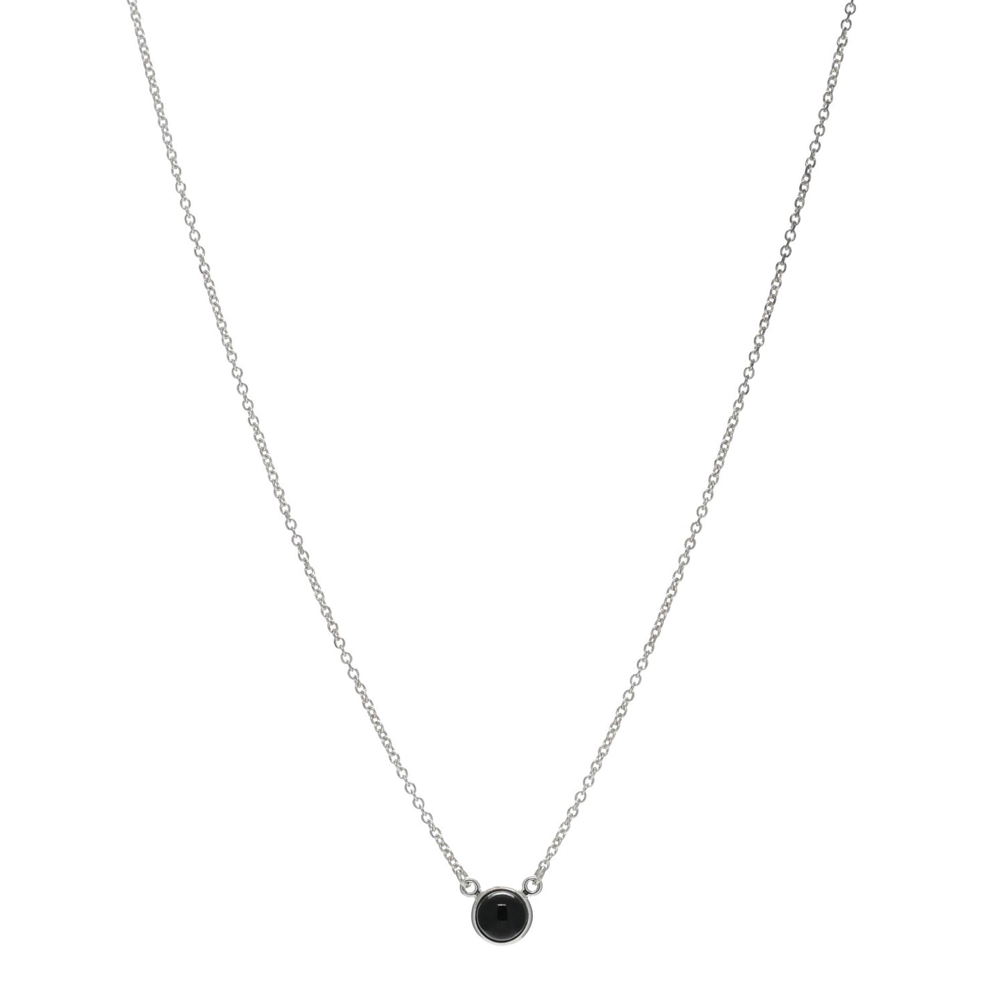 Sterling Silver Black Jade Elsa Peretti Color By The Yard Necklace