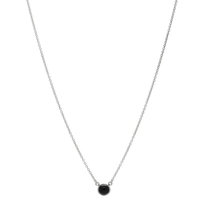 Tiffany Sterling Silver Black Jade Elsa Peretti Color By The Yard Necklace 1 of 4