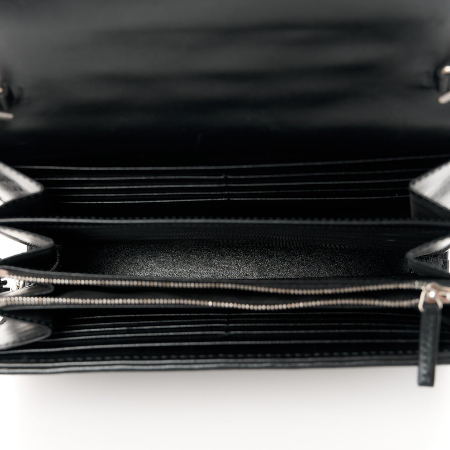 Calfskin Matelasse Aria GG Marmont Chain Wallet Black