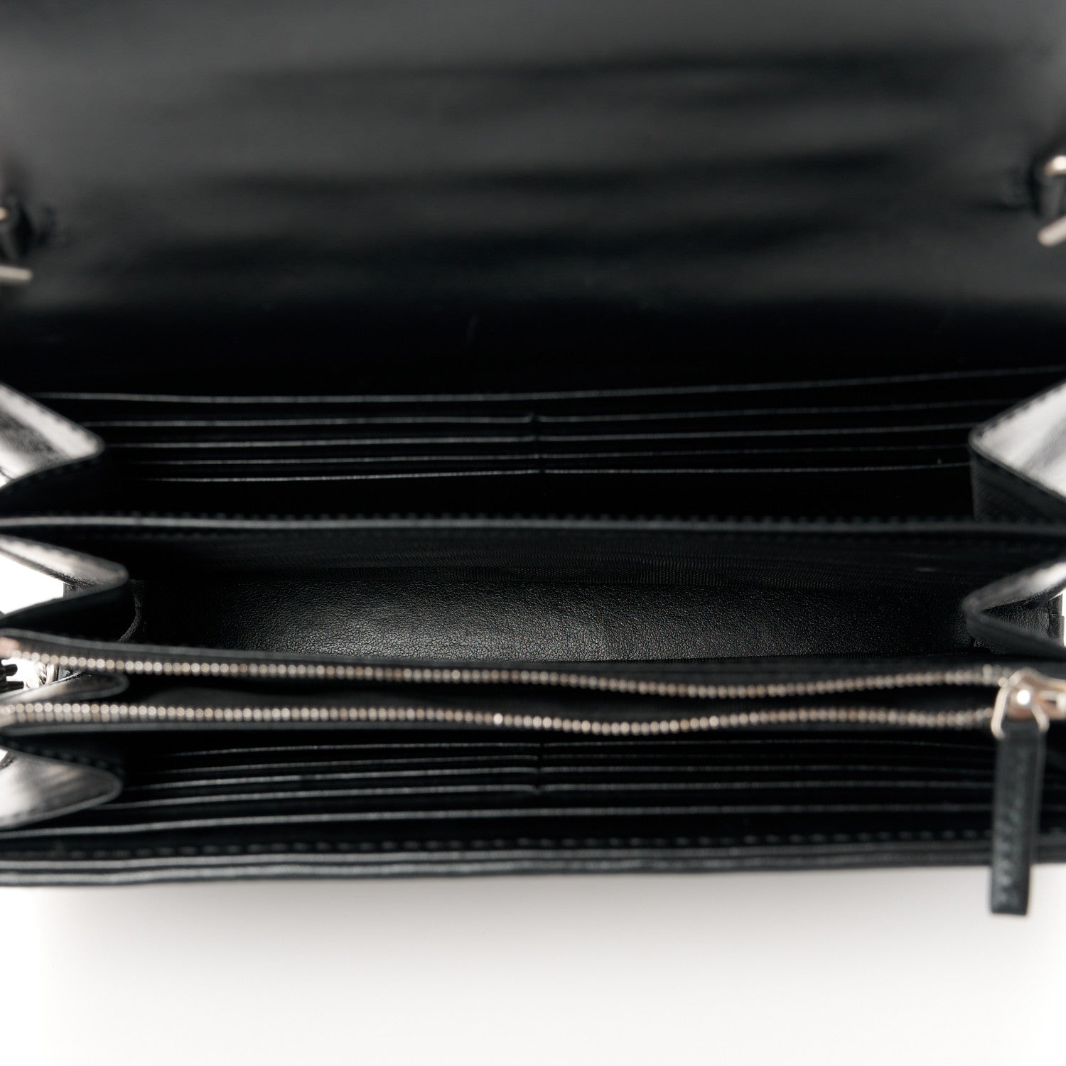 Gucci Calfskin Matelasse Aria GG Marmont Chain Wallet Black 5 of 10