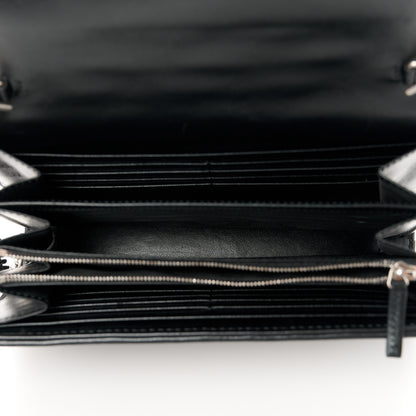 Gucci Calfskin Matelasse Aria GG Marmont Chain Wallet Black 5 of 10