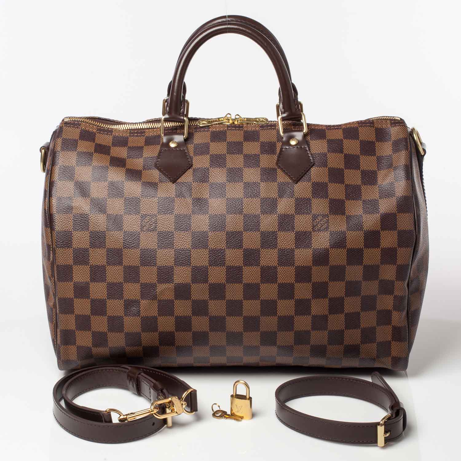 Louis Vuitton Damier Ebene Speedy Bandouliere 35 10 of 10