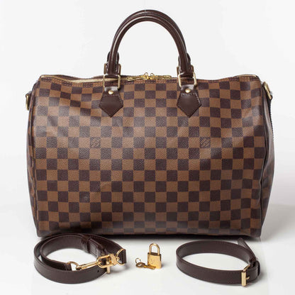 Louis Vuitton Damier Ebene Speedy Bandouliere 35 10 of 10