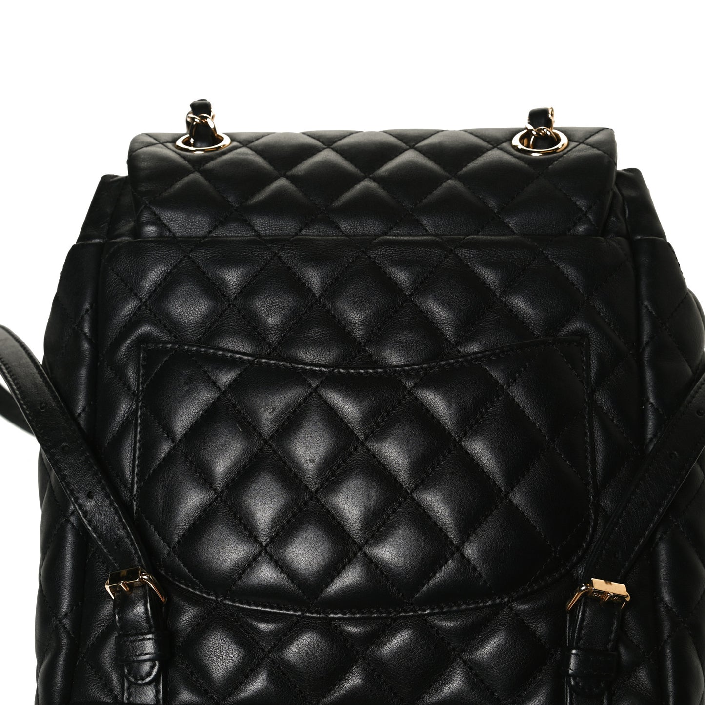 Lambskin Quilted Small Urban Spirit Backpack Black