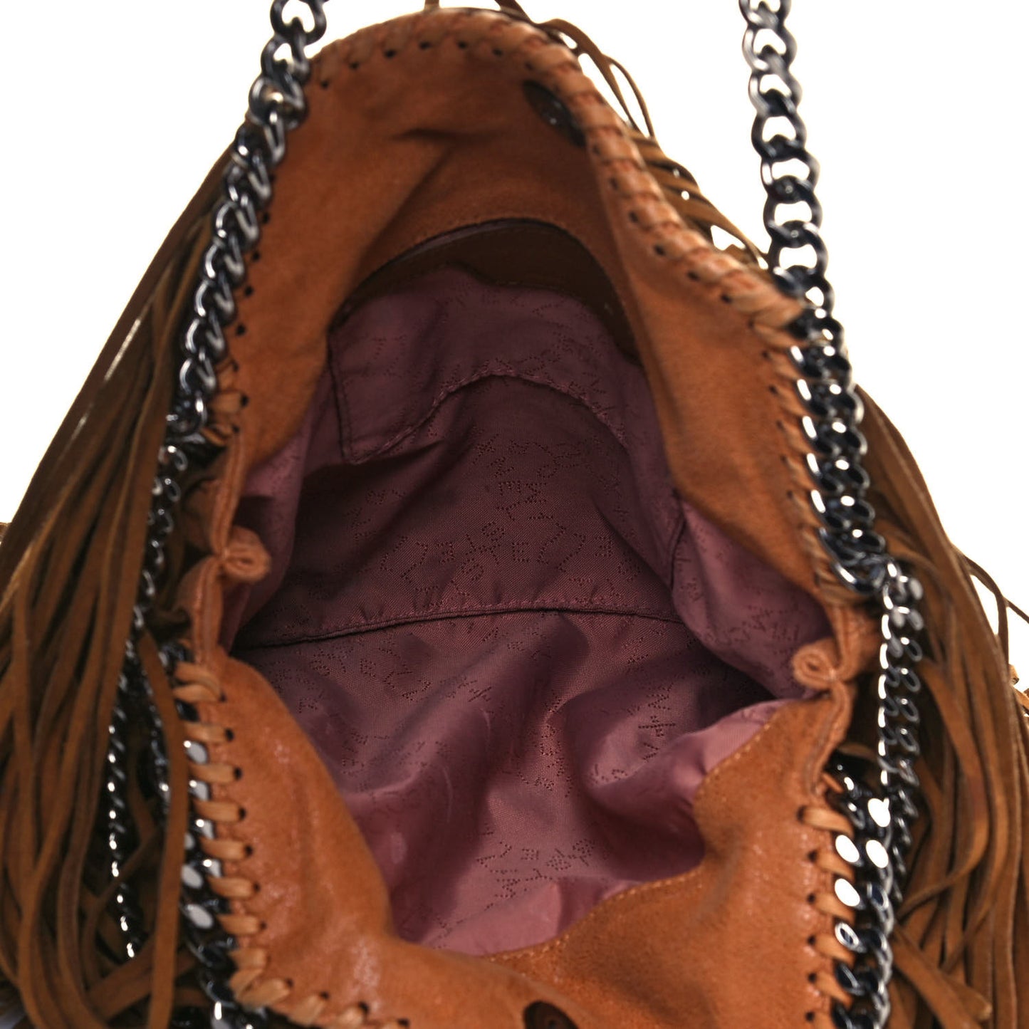 Eco Suede Mini Fringe Falabella Tote Tan