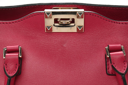 Valentino Garavani Vitello Small Rockstud Double Handle Tote Cyclamin 21 of 22