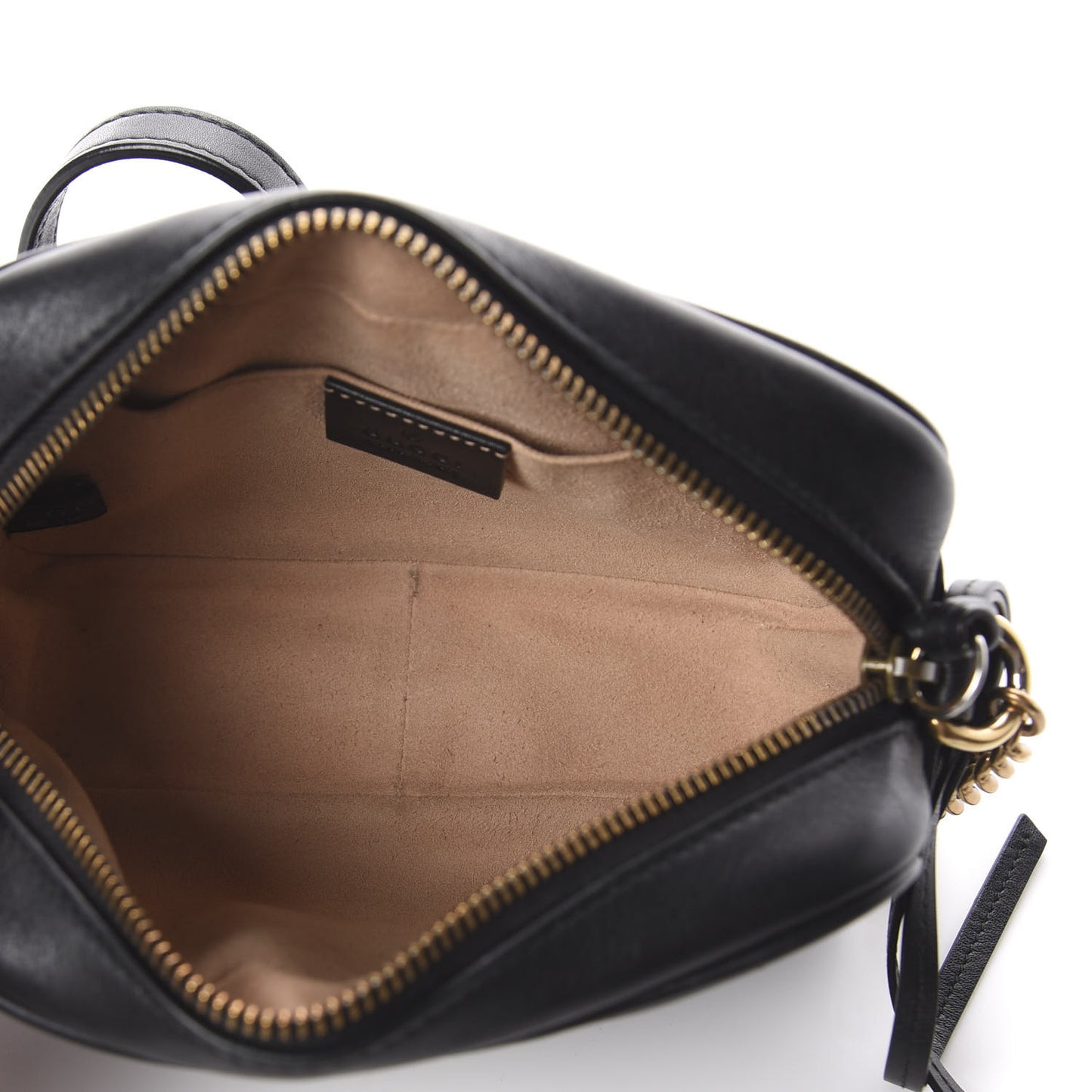 Calfskin Matelasse Mini GG Marmont Chain Shoulder Bag Black