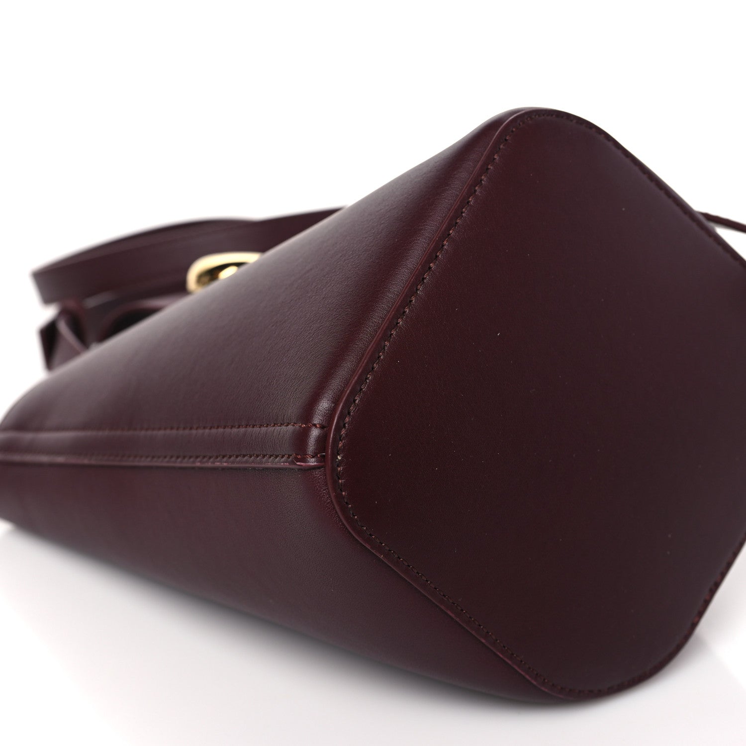 Loewe Calfskin Mini Pebble Bucket Bag Dark Burgundy 7 of 9