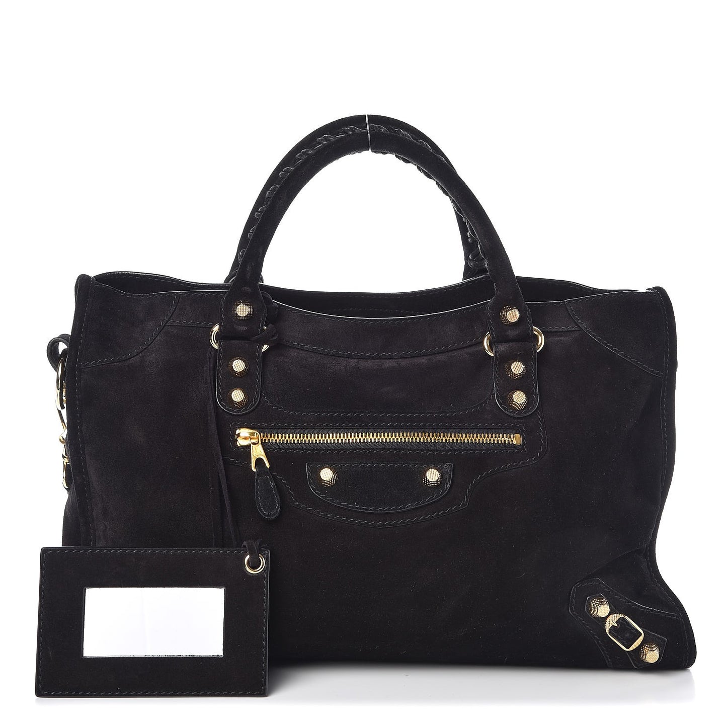 Baby Daim Suede Giant 12 Gold Hardware City Black