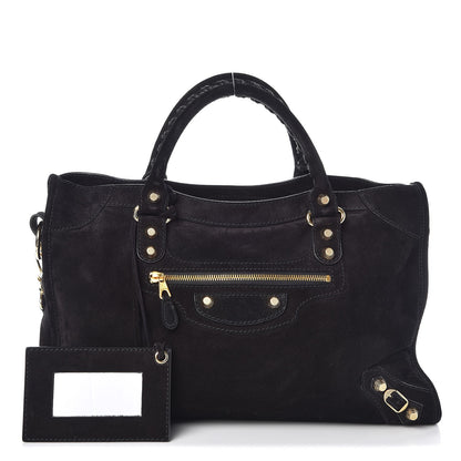 Balenciaga Baby Daim Suede Giant 12 Gold Hardware City Black 1 of 16