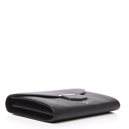 Celine Grained Calfskin Medium Trotteur Multifunction Flap Wallet Black 3 of 7